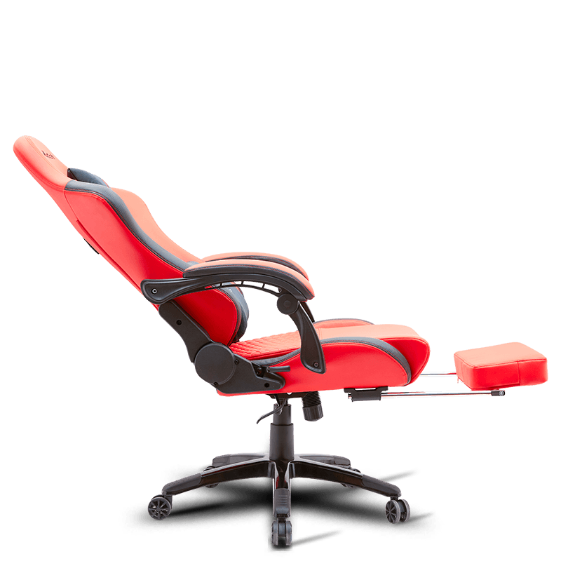 صندلی بازی ارگونومیک چرم مصنوعی MC-6641B با زیرپایی